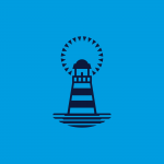 Símbolo-Luz-del-Faro-Azul-oscuro-sobre-Cyan