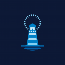 Símbolo-Luz-del-Faro-Original-sobre-azul-oscuro
